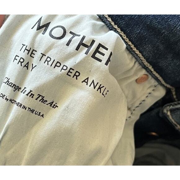 Mother The Tripper Ankle Fray Jeans Change Is In The Air Jeans Size 26 Stretch - Picture 8 of 11